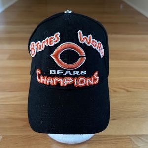 Chicago Bears World Champions Beaded Black Cap Hat